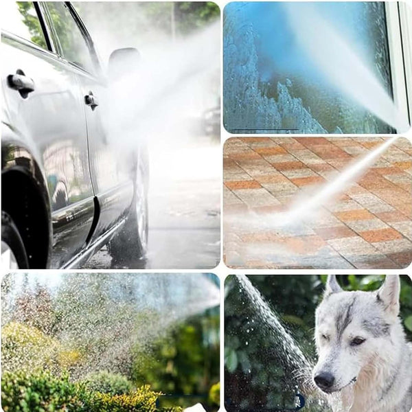 Hidrolavadora a presión portátil + 2 Baterías + Aspirador de coche de regalo